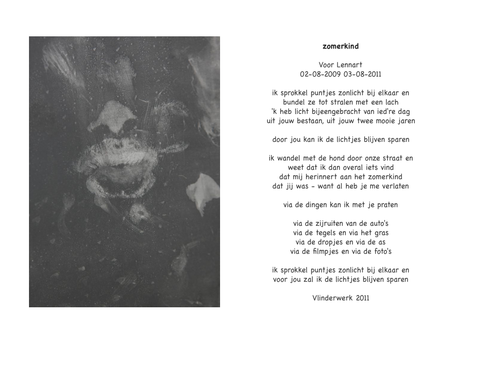 Gedicht van Wendy Marsman bij de kus van Lennart