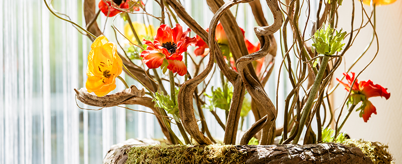 Bloemen inspiratie in Yarden uitvaartcentrum De Schakel