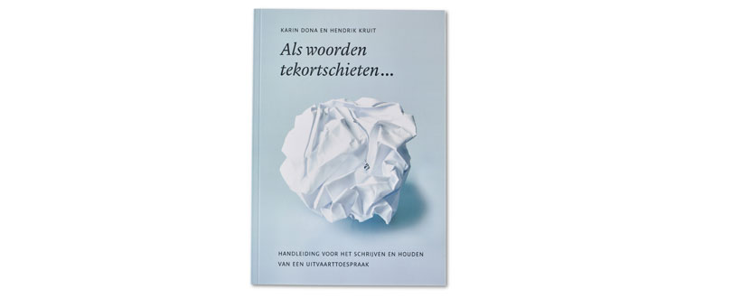 Cover Als woorden tekort schieten Boek met tips voor een uitvaartspeech