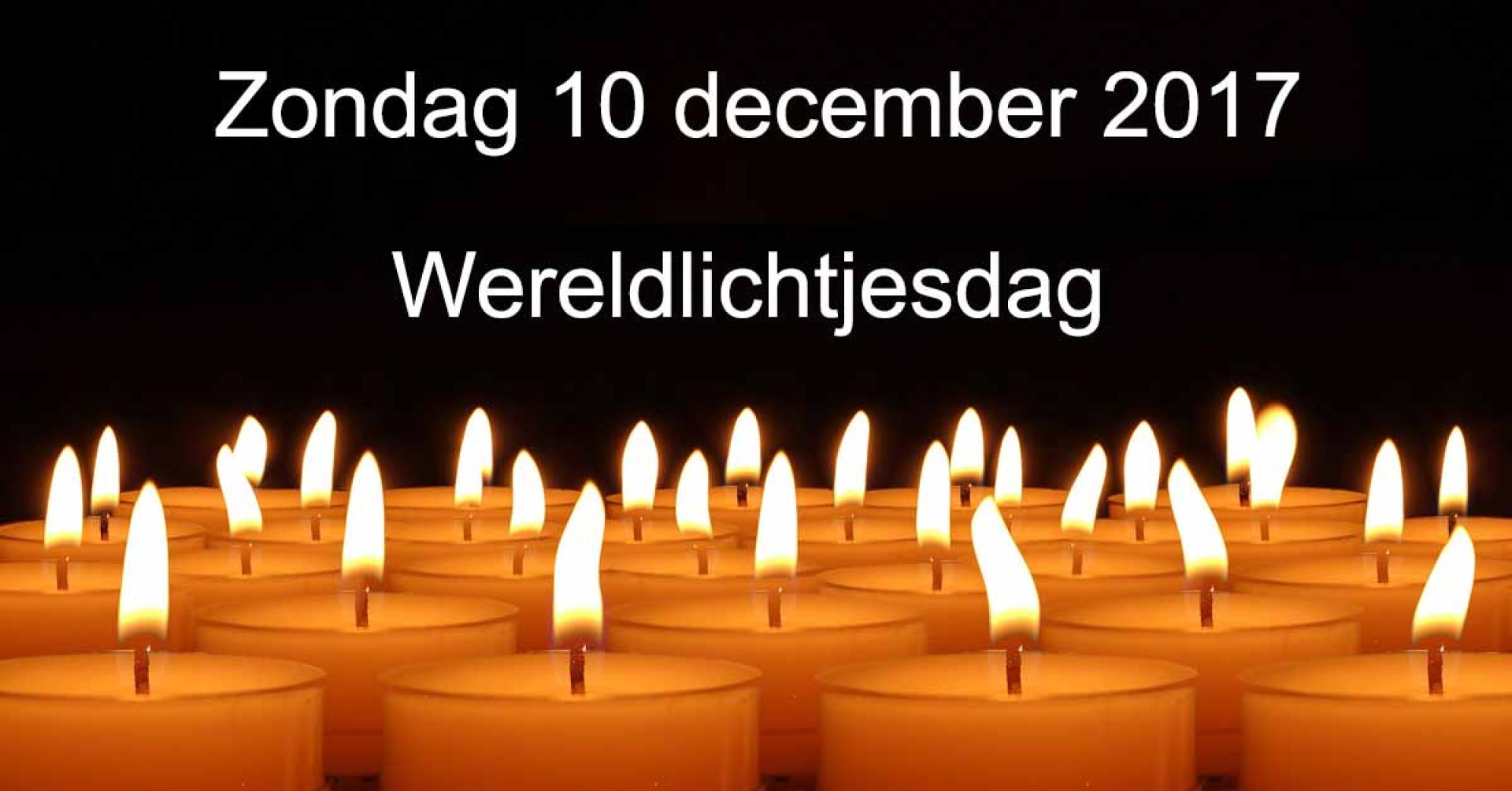 Kaarsen branden op wereldlichtjesdag